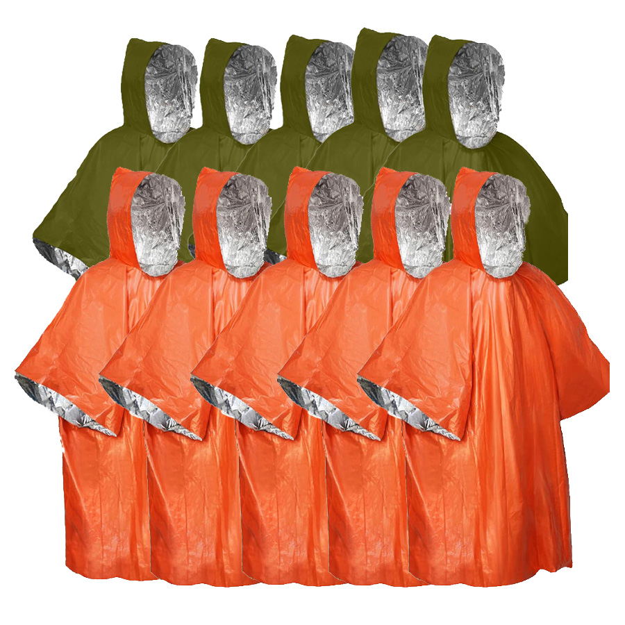 Emergency Poncho Rain - Conjunto de poncho de emergência de
