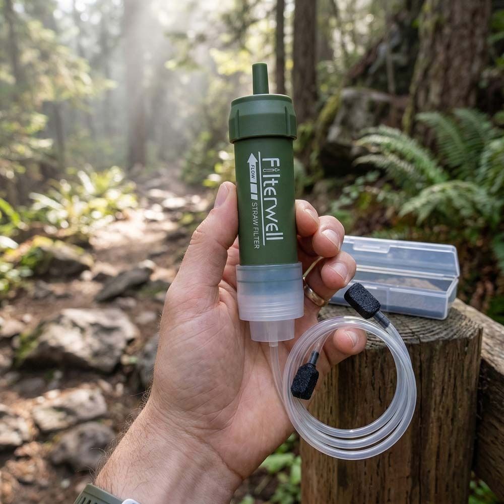 Mini Filtro de Água Portátil,  - Water Purification Straw avaliação e preço